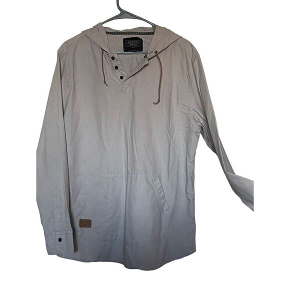 Dravus Mens Grey Paramount Quality Casual Hooded Kangaroo Pocket Jacket Large - Picture 1 of 12